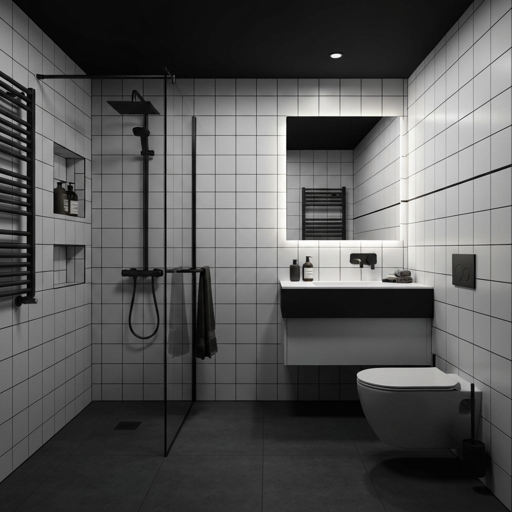 Modernes Bad mit professionellen Silikonfugen